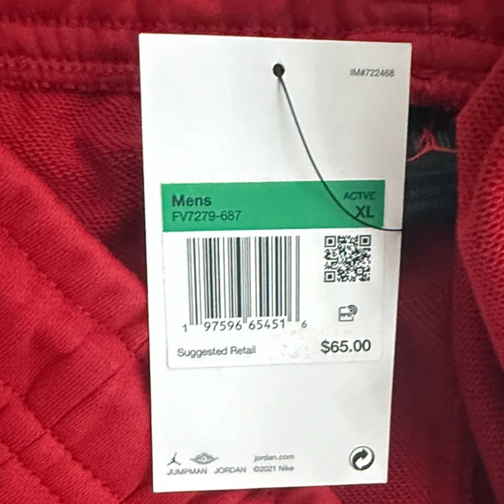 Jordan Multi Sport Red Sweatpants Size XL
